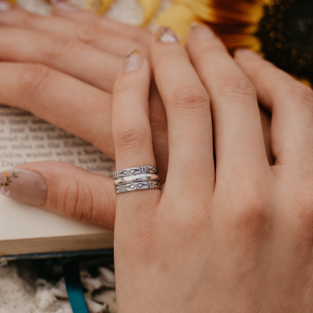 Artisan Made Sterling Silver Stacker Ring (size 5)
